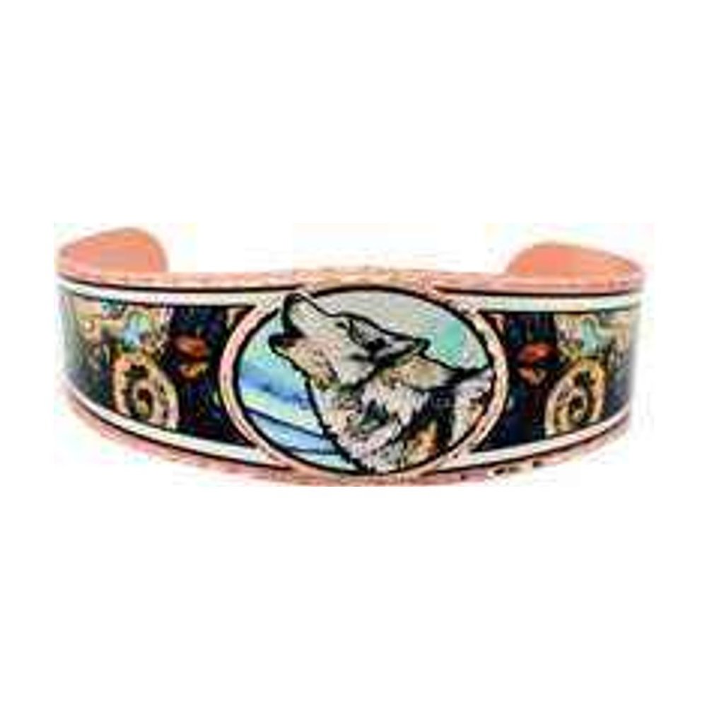 SOLD OUT ....................Copper Bracelet Howling Wolf Call Of the Wild